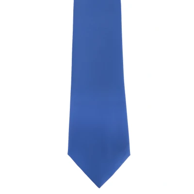Image of Premier Mens Plain Satin Tie (Narrow Blade) (Pack of 2) (Mid blue) One Size