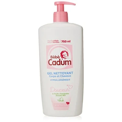 Image of Cadum Bébé Cleansing Gel for Body and Hair with Almond Oil, Organic Oil Babies, 750 ml