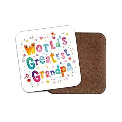 Image of 1 x Worlds Greatest Grandpa Coaster Grandad Cute Pretty #29295