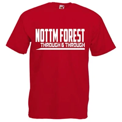 Image of FootballApparelGifts Nottm Forest Through &amp; Premium T Shirt Gift Mens (Medium) Red