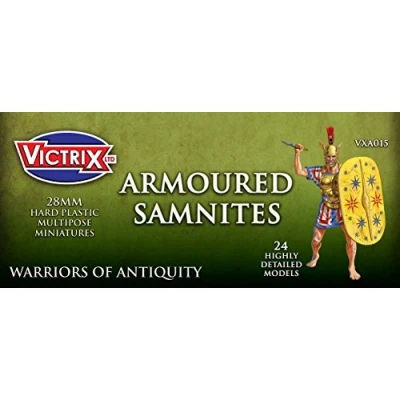 Image of Victrix VXA015 Ancient Armored Samnites Set of 24 Figures 28mm Plastic Miniatures Warrior Antiquity