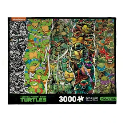 Image of AQUARIUS TMNT Timeline 3000pc Puzzle (3000 Piece Jigsaw Puzzle) Glare Free Precision Fit Officially Licensed Teenage Mutant Ninja Turtles Merchandise &amp; Collectibles 42x35 Inches
