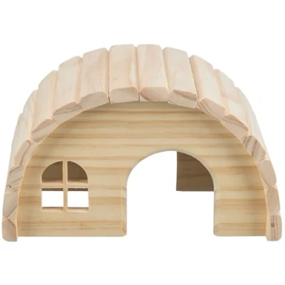 Image of Wooden Nissan House Hut for Hamsters or Gerbils