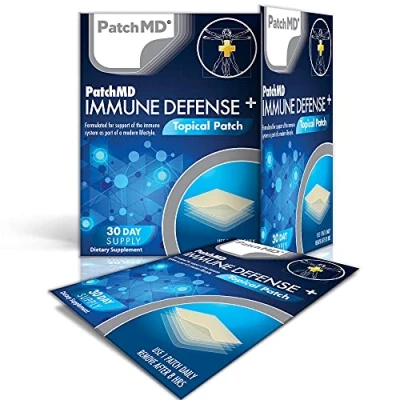 Image of PatchMD Immune Defense Plus™ 30 Daily Topical Patches. 100% Natural &amp; Vegan. Allergy Filler Free. High Absorption and More bioavailable. Suitable for Sensitive stomachs bariatric.