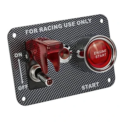 Image of Jtron car switch panel 12V 20A for racing spot quick off toggle switch+50A Ignition button combine with Indicator light (Red)