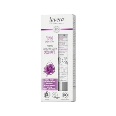 Image of lavera Firming eye Cream triple hyaluronic acid and bakuchiol reduces wrinkles Green Lift Complex natural cosmetics vegan organic (1 x 15ml)