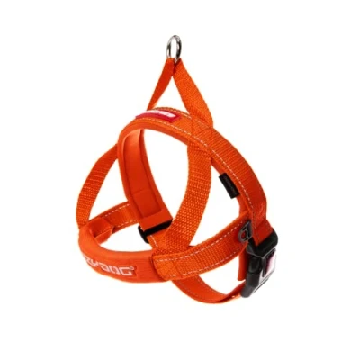 Image of EZYDOG Quick Fit Dog Harness Small, Medium, Large, K9 Harness, Reflective Stitching, Water Resistant Materials, No Pull (Orange)