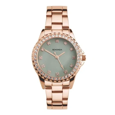 Image of Sekonda Women&#039;s Analog Japanese Quartz Watch with Alloy Steel Strap 40646