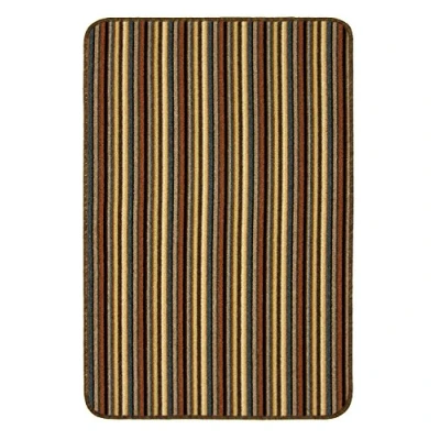Image of Dandy by William Armes, Ios Stripe Indoor Washable Rug, Brown, 150 x 100