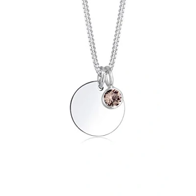 Image of Elli Necklace Birthstone June Crystals 925 Sterling Silver