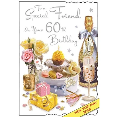 Image of Jonny Javelin Friend 60TH Female Birthday Card