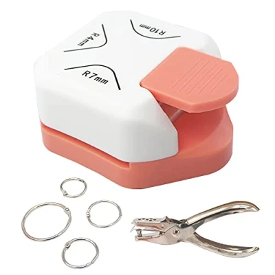 Image of LAMXD 3 in 1 Corner Rounder Punch, Hole Punch 3Way Cutter with Paper Puncher and Loose Leaf Binder Ring, Laminate, DIY Crafts, Card Making Scrapbooking Crafting Handmade