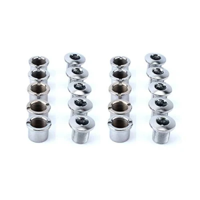 Image of Neuocean 10pcs Bike Double Chainring Bolts Kits Chainwheel &amp; Nuts Cycling Disc Screws For Road Mountain BMX MTB