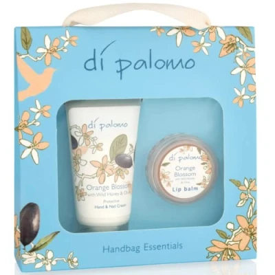 Image of Di Palomo Orange Blossom &amp; Honey Handbag Essentials Kit. Hand Cream Lip Balm. Skincare Travel Essentials, Skin Care Gifts for Her. Moisturising Balm Gift Set Women.
