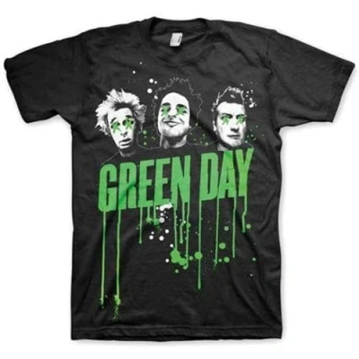 Image of Green Day Drips Men T Shirt Black 3XL
