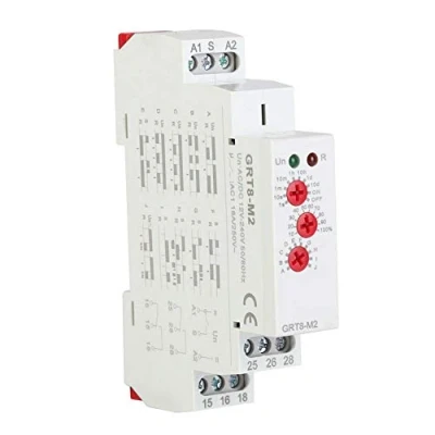 Image of GRT8 M2 Multifunctional Delay Time Relay DIN Rail Mount with 10 Functions LED indicators Staircase Light Timer AC/DC 12V 240V