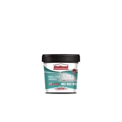Image of UniBond 2643633 Ultra Force Wall Tile Grout, Waterproof Grout for Tiling, All Rooms and Mould Resistant, Porcelain, Mosaic Ceramic Suitable Grey, 1.38kg