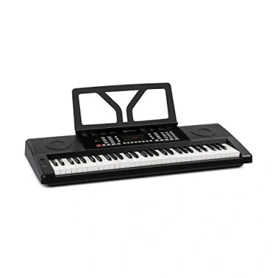 Image of Schubert Etude 61 MK II Digital Keyboard Keyboard, Keys, Learning and Recording Function, 50 Demo Songs, 300 Sounds/Rhythms, Power Battery Operation, incl. Music Stand, Black