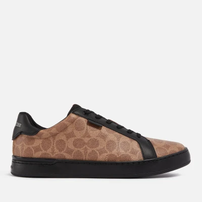 Image of COACH Mens Lowline Signature Court Trainers Tan 9.5 UK