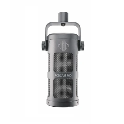 Image of SONTRONICS PODCAST Professional Dynamic Mic for Podcast, Broadcast, Streaming, Gaming &amp; VC XLR Connection, No phantom Power Required Lifetime Microphone Warranty Designed Built in UK Grey