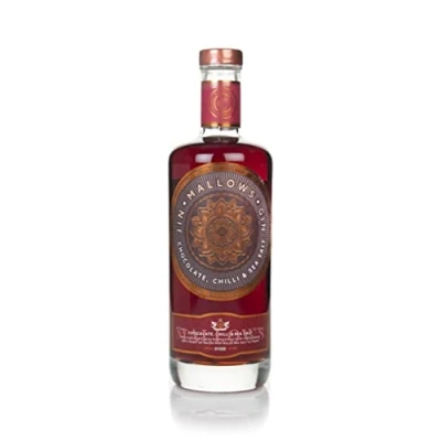 Image of Mallows Gin, Chocolate, Chilli and Sea Salt Premium Perfect Gin Gift, Hand Made in Wales, 70cl (40% ABV Alcohol)