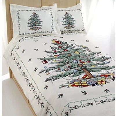Image of Avanti Linens Spode Christmas Tree Collection, Polyester Blend, Ivory, King