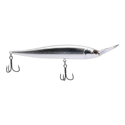 Image of Berkley Krej Fishing Lure, Chrome, 100, 3.9 in., Designed for Forward Facing Sonar, Equipped with Sharp Fusion19 Hook