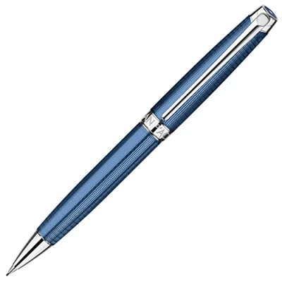 Image of Caran d&#039;Ache CD4769.168 0.7 mm Leman Grand Blue Silver Plated/Rhodium Coated Mechanical Pencil