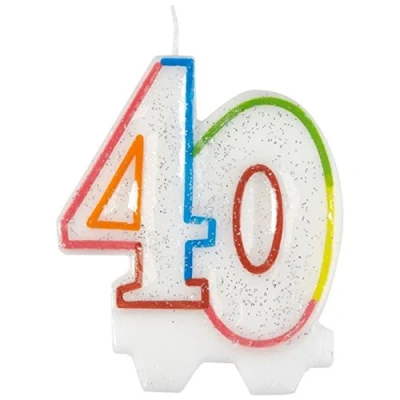 Image of amscan 9900811 Candle num. 40 Milestone