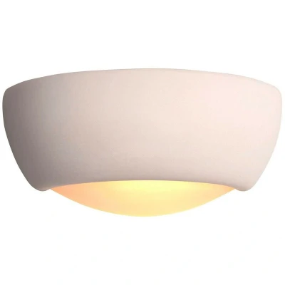 Image of Endon Eton 1 Light Indoor Plaster Wall Uplighter Unglazed Ceramic, E27