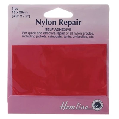 Image of Nylon Repair Patch Self Adhesive 10x20cm: Red
