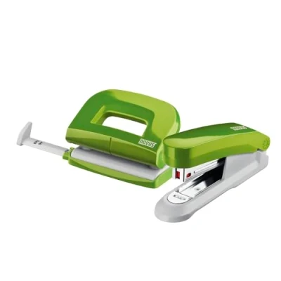 Image of Novus 020 1874 Twin Set Stapler with Punch E 15/E 210 Desk Green