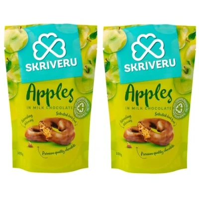 Image of Skrīveru Apples in Milk Chocolate, 2 packs 100g each