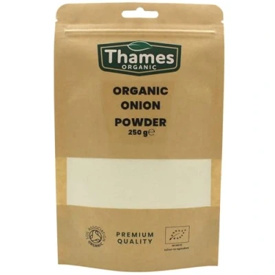 Image of Organic Onion Powder 250g of Flavorful &amp; Versatile Seasoning No Additives, Preservatives Vegan, Non GMO, Certified Perfect for Cooking, Baking, and Thames