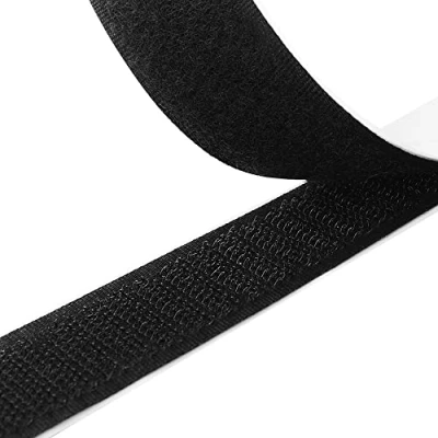 Image of TRIXES Hook and Loop Tape 10M Roll Self Adhesive Strip Strong Double Sided Sticky Back Fastening Black Heavy Duty Strips for Reusable Indoor Outdoor Use Hanging &amp; Sticking Objects