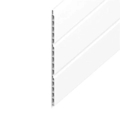 Image of 2 x 5m Length 300mm White Plastic Soffit Board uPVC Hollow Cladding