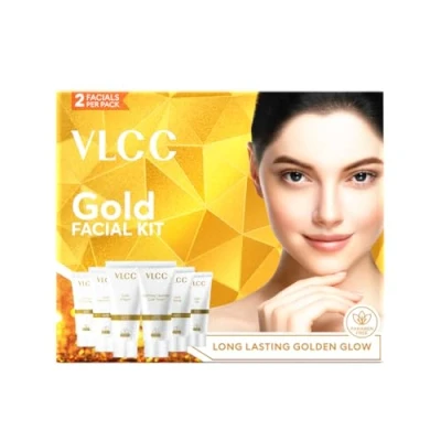 Image of VLCC Natural Sciences Gold Facial Kit For Luminous &amp; Radiant Complexion (Ayurvedic)
