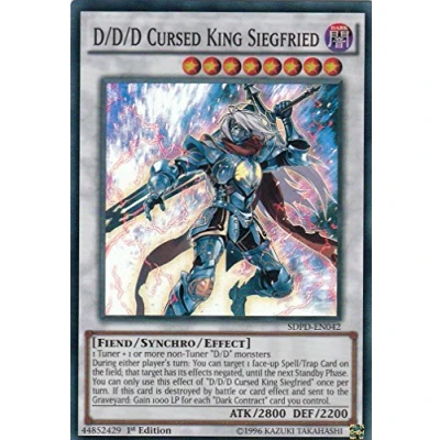 Image of YuGiOh SDPD EN042 1st Ed D/D/D Cursed King Siegfried Super Rare Card ( Yu Gi Oh! Single )
