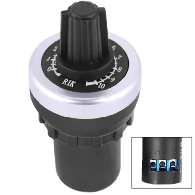 Image of Litensh LA42DWQ 22mm 1K Governor Rotary Potentiometer Pot Inverter Converter Resistance Variable Speed Drive Switch, 1 K ohm)