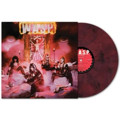 Image of WASP W.A.S.P. 40th Anniversary Red &amp; Black Marble vinyl Sealed 2024 UK LP SMALP1298