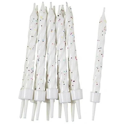 Image of amscan 9900750 10 Candles White/glitt. w. ho.