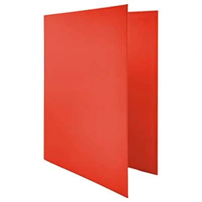 Image of Raylu Paper® 25mm 4 D Ring Binder A4 File Cabinet with Rings for Storing Documents, Size 33.5cm High x 26cm Wide and 4cm Thick Spine (Red)
