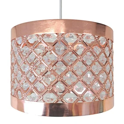 Image of Country Club Sparkly Ceiling Pendant Light Shade Fitting, Metal, Copper