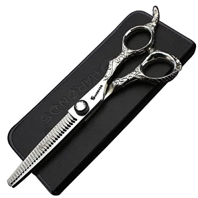 Image of Professional 6 inch Hairdressing Scissors Japanese 440C Cobalt Alloy Steel Hair Shears for Barbers Cutting Thinning (Thinning Scissors)