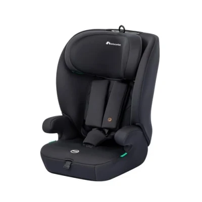 Image of Bebeconfort Ever i Safe, Evolutive Car Booster Seat, 15 Months 12 Years, 76 150 cm, Toddler R129 Safety, Side Impact Protection, 11 headrest Positions, Built in armrests, Full Black
