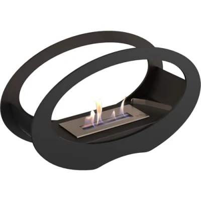 Image of KRATKI ECHO Ethanol Fireplace, Freestanding Real fire 15 cm Flames, Dimensions in cm: W 50 x H 29 D 16.2 cm. Weight: 7.8 kg. Fuel: bioethanol for soot free and smokeless magic