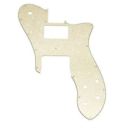 Image of Musiclily Pro 16 Holes Wide Range Humbucker Guitar Pickguard For USA/Mexico Fender 72 Tele Custom Style Electric Guitar, 4Ply Aged White Pearl