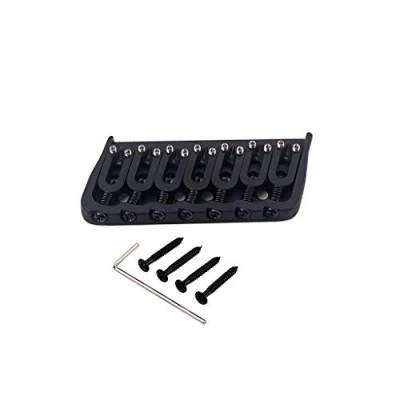 Image of Alnicov 7 String Saddle Bridge Strings Through Body Tail Fixed Guitar Parts &amp; Accessories for Electric