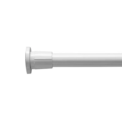 Image of Croydex Telescopic Shower Cubicle Curtain Rod Extends from 700mm to 1220mm White