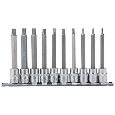 Image of Draper TX STAR� Plus Socket Bit Set, 3/8&quot; Sq. Dr., 100mm (10 Piece)
